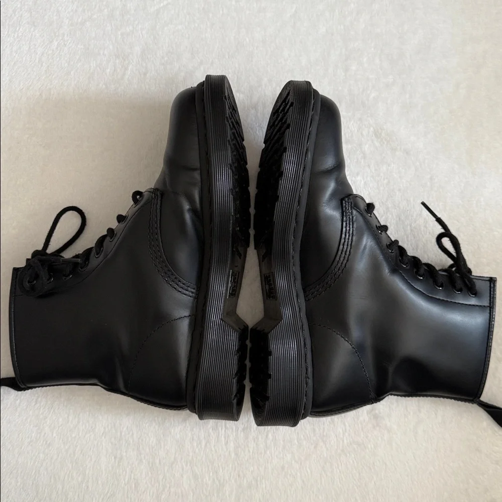 Dr. Martens Black Leather Lace-Up Combat Boots